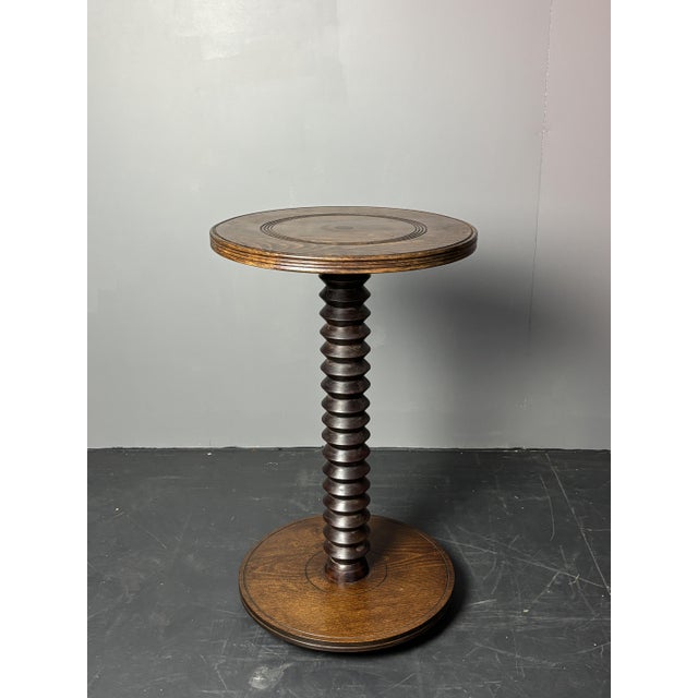 Mid-Century Brutalist French Wood Turned Winepress Side Table in the style of Charles Dudouyt, 1950s For Sale - Image 13 of 13