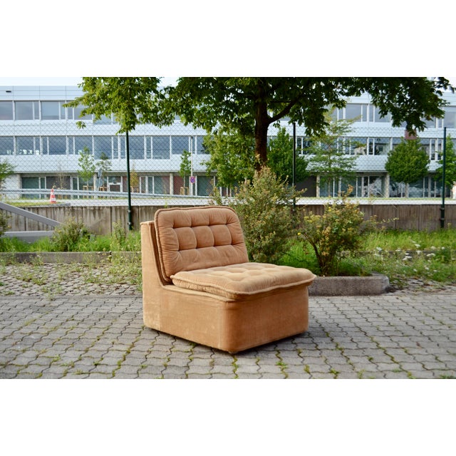 Vintage Champagne Modular Sofas, 1970s, Set of 7 For Sale - Image 11 of 18
