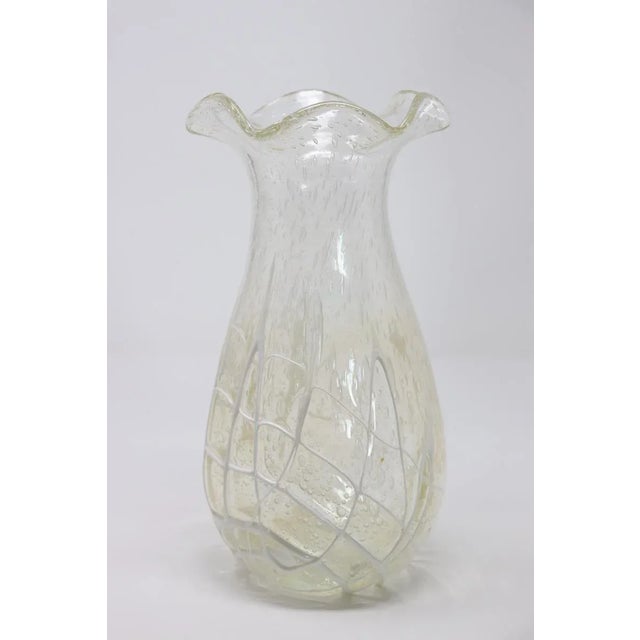 Italian Vase in Transparent Murano Art Glass, 1980s For Sale - Image 6 of 12