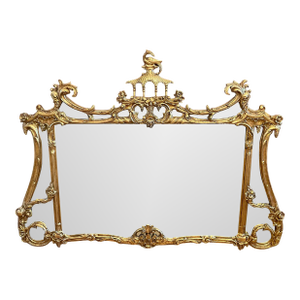 Vintage Friedman Brothers Gilt Pagoda Chinoiserie Wall Mirror