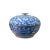 Blue Vintage Blue White Porcelain Floral Pattern Accent Round Box Display For Sale - Image 8 of 8