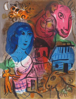 Marc Chagall, Intimité, Lithograph