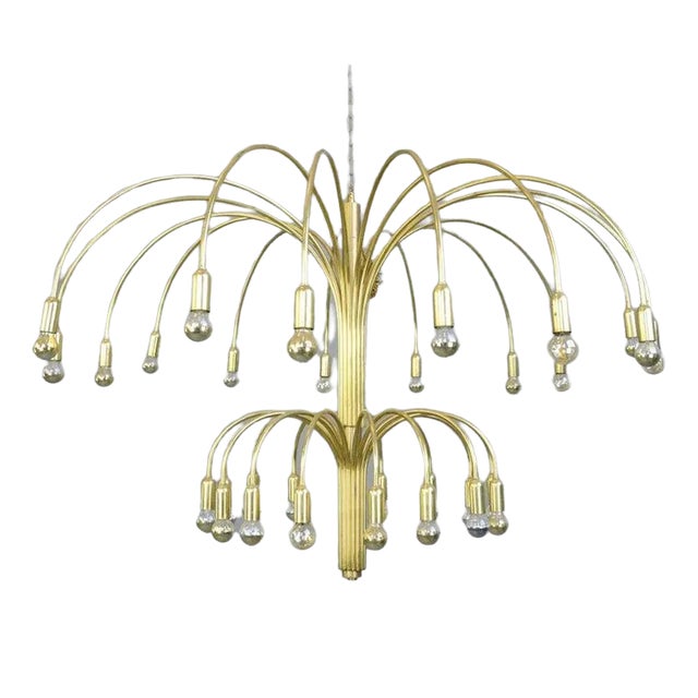 Large Mid-Century Ballroom Chandelier For Sale