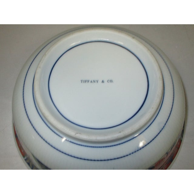 Ink Blue Vintage Tiffany & Co. Imari Style Bowl For Sale - Image 8 of 8