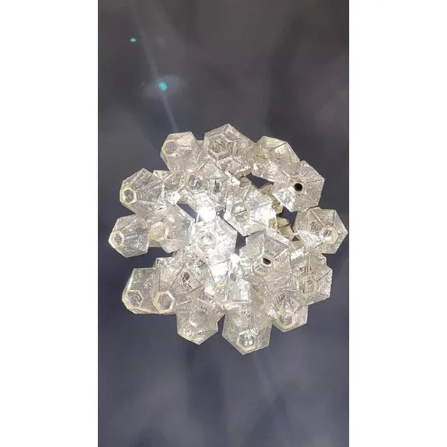 Champagne Poliedro Murano Glass Chandeliers by Simoeng, Set of 2 For Sale - Image 9 of 11