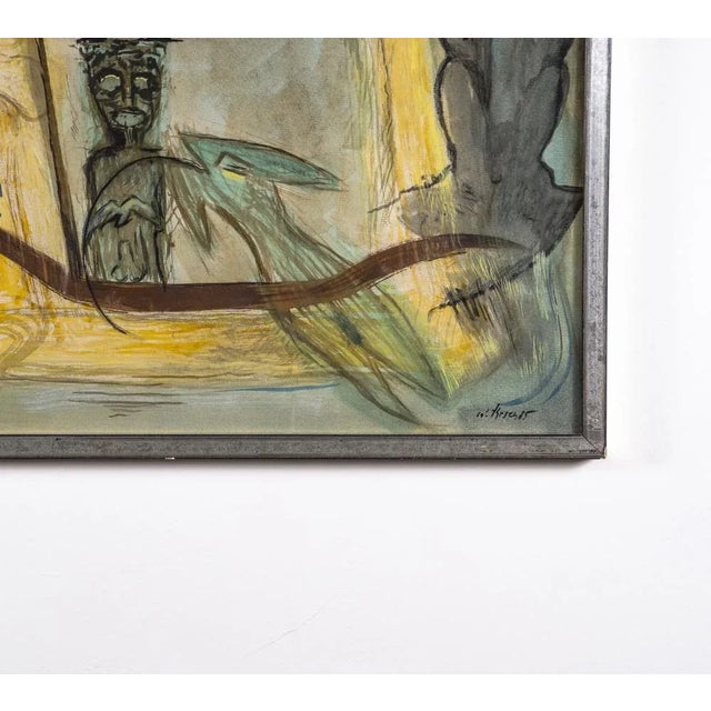 1980s Wolfgang Thesen, Nr. 6, 1985, Mixed Media on Paper For Sale - Image 5 of 9