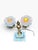 Brass 1950s Art Nouveau Style Double Arm Table Lamp With Frosted Floral Shaped Art Glass Shades For Sale - Image 8 of 15
