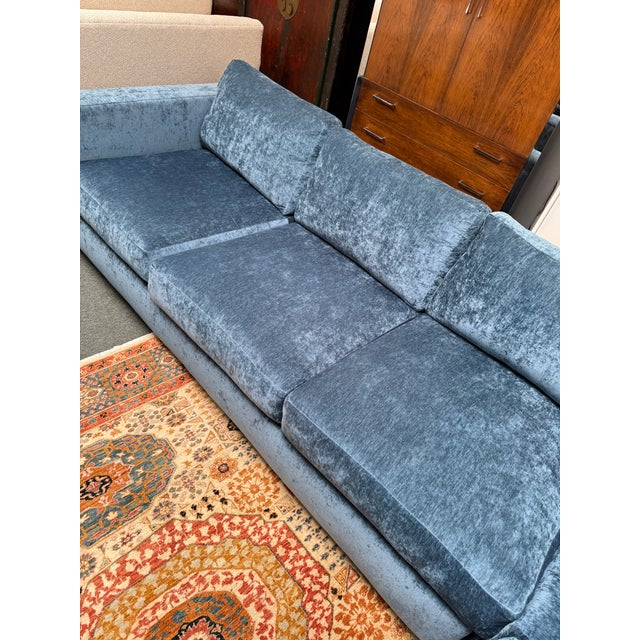 Black Label Home Bespoke Crushed Velvet Sectional, Teal For Sale - Image 11 of 12