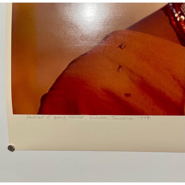 Carol Beckwith, Rare Vintage Color C Print Photograph African Maasai Warrior Chromogenic Photo, 1979 For Sale In Miami - Image 6 of 9