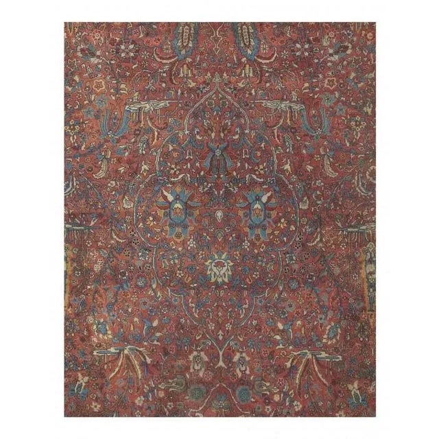 Beautiful Rust Indian Agra Rug, Country of Origin: India, Circa Date: 1900 – This antique Indian Agra rug, is a...