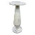 Currey & Co. Modern Solid White Marble Drinks Table For Sale