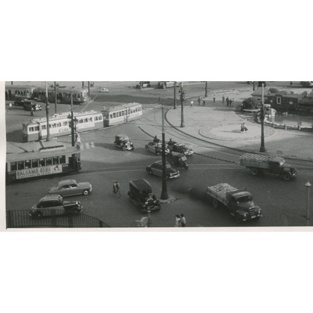 Silver Gelatine Print by Erich Andres, 1957. This black-and-white photograph from 1957 captures the bustling Plaza de...