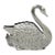 Vintage Art Nouveau Godinger Italy Silver Plated Swan Bird Napkin Letter Holder For Sale