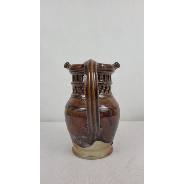 Brown Deceptive Stoneware Pitcher by Jean-Claude Seguin, 1990s For Sale - Image 8 of 11