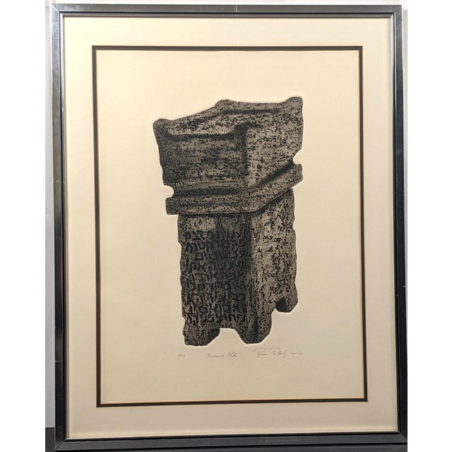 Wood Rina Rotholz "Incense Altar" Signed Original Tuilegraph, 1966 | Limited Edition 8/20 | Artist Who Discovered the Tuilegraphy Process For Sale - Image 7 of 18