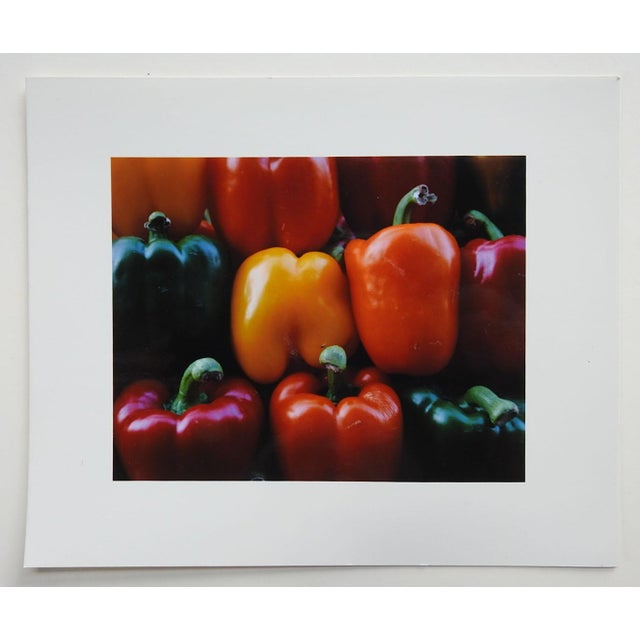 Small late 20th century photograph on glossy paper by Eric C. Weller (20th century) Texas. Colorful red, green and yellow...