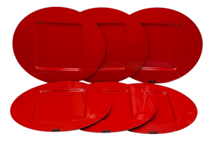 Italian Space Age Red Placemats from Robex, 1970s, Set of 6