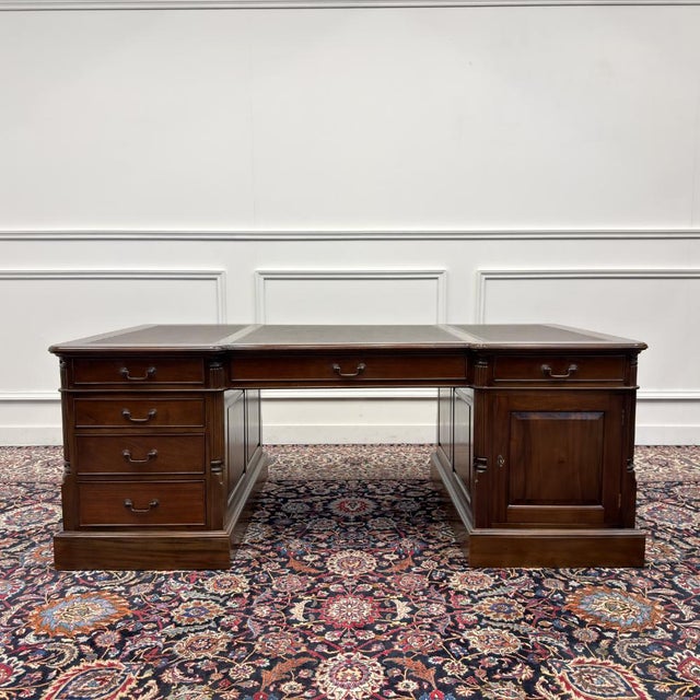 Large Classic English Partnerdesk For Sale - Image 3 of 18
