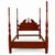 1980s Cherry Queen Size Headboard Foot Board Rails and Supports For Sale In Tampa - Image 6 of 10