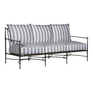 Summer Classics Roma Sofa in Bistro Stripe Indigo