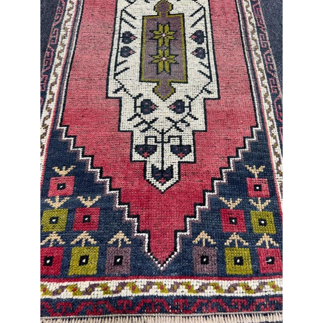 Contemporary Turkish Yastik Rug 1'10" x 3'10" For Sale - Image 3 of 5