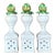 Vintage Boho Glazed Ceramic Rosebud Towers - Set of 3 For Sale