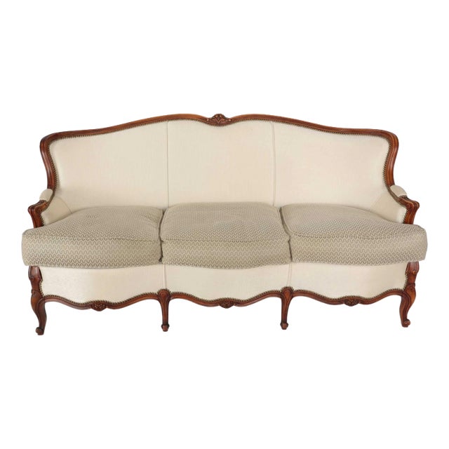 Mid-Century Louis XV Style Sofa For Sale