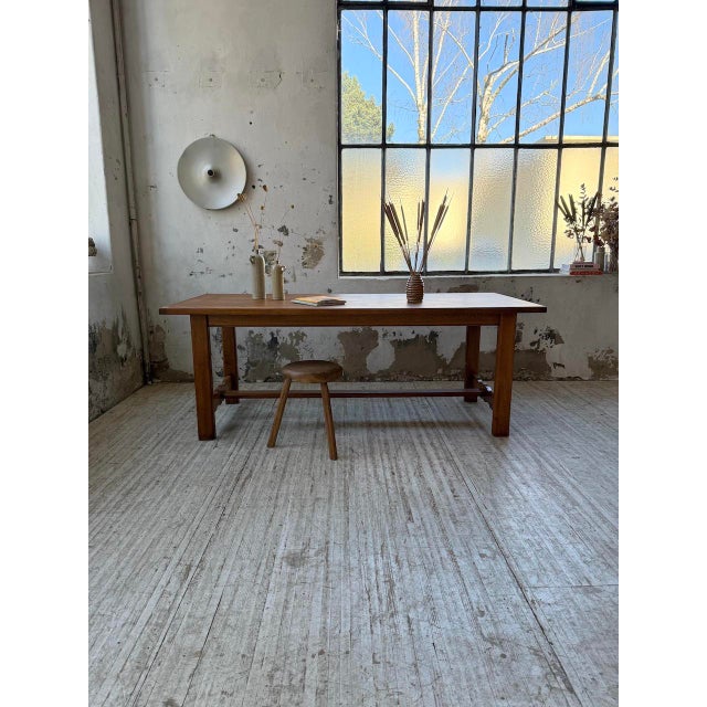 Oak Farm Table, 1970s For Sale - Image 6 of 18