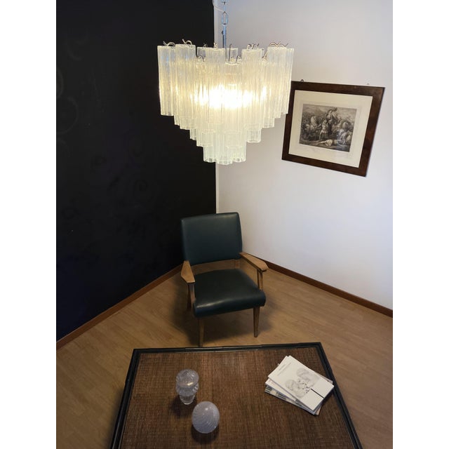 Murano Glass Tube Chandelier, 1990 For Sale - Image 8 of 17