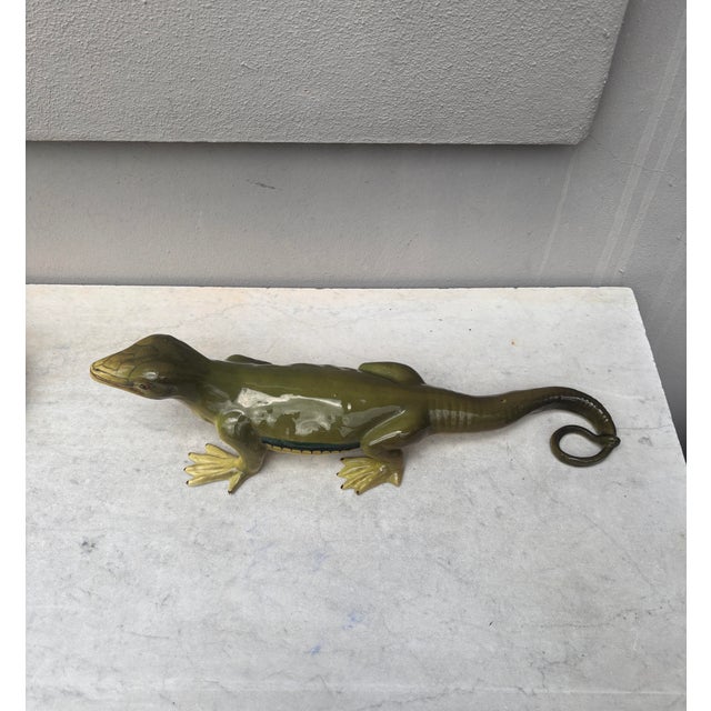 Vallauris Large French Majolica Lizard Vallauris Circa 1950 For Sale - Image 4 of 12