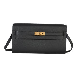 Black Epsom Kelly To Go Wallet GHW For Sale