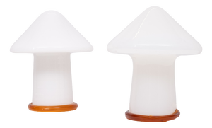 Murano Glass Mushroom Table Lamps, Italy, 1970s, Set of 2