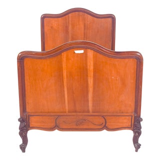 Louis XV Style Mahogany Veneered Bed, 1890 For Sale