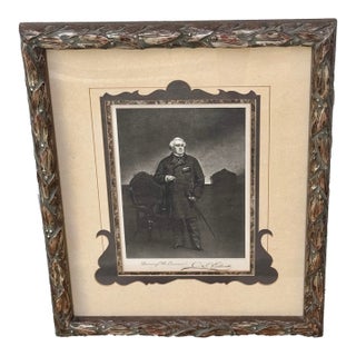 Framed Antique Engraving Titled “Portrait of Mr Corcoran” For Sale