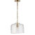 Thomas O'Brien for Visual Comfort Signature Katie Dome Pendant in Hand-Rubbed Antique Brass with Seeded Glass For Sale