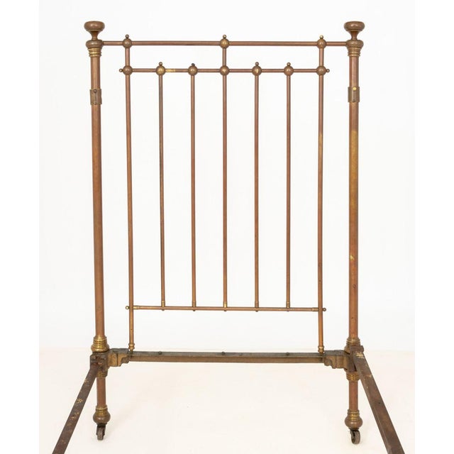 Victorian Victorian Brass and Iron Bed Frame For Sale - Image 3 of 13
