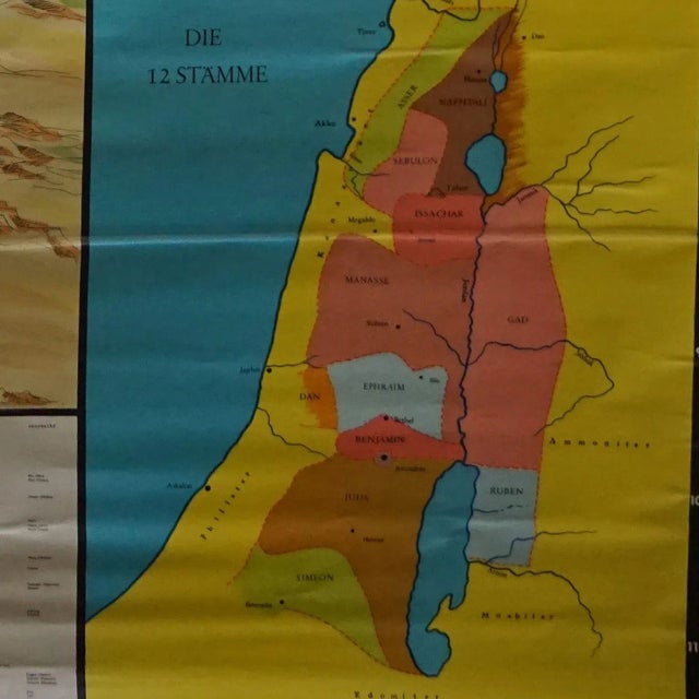 Old Testament Rollable Wall Chart Picture Poster For Sale - Image 4 of 6