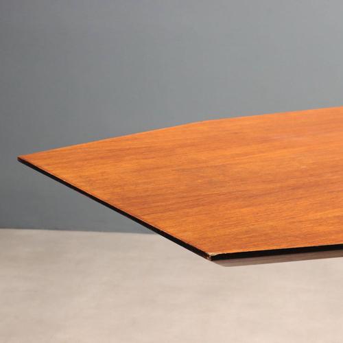 Vintage Italian Table in Teak and Enamelled Metal, 1960s For Sale - Image 3 of 11