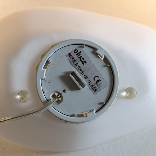 Tre Lampade Stone of Glass Lamps from Oluce, 2000s, Set of 3 For Sale - Image 4 of 8