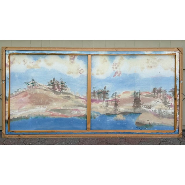 Vintage Painting - Frankenthaler Style Landscape For Sale - Image 9 of 9