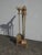 Vintage French Country Brass Firplace Tools With Elephant Head Handles For Sale In Los Angeles - Image 6 of 12