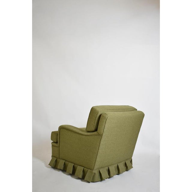 Green Fabric Fringe Lounge Chair, 1960s For Sale - Image 3 of 5