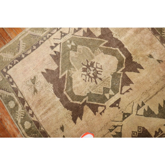 Brown Vintage Turkish Oushak Gallery Size Rug - 4'10" x 12'9" For Sale - Image 8 of 12