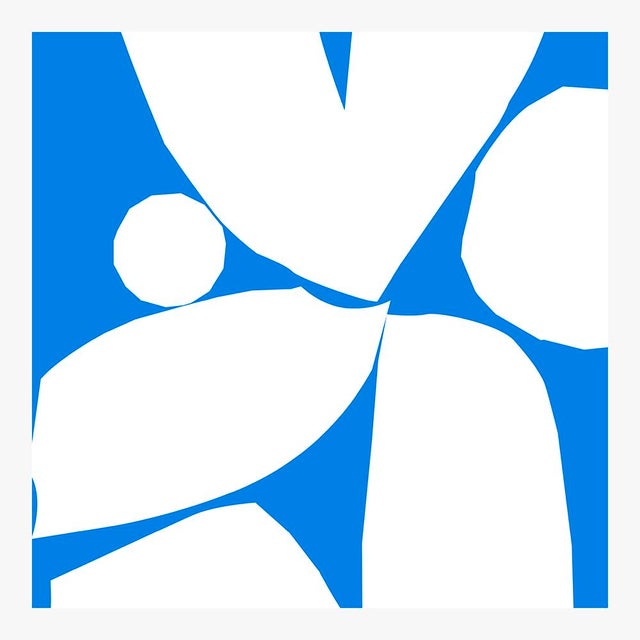 Mid-Century Modern Tulip in White and Cobalt Fine Art Print 28.5" X 40" by Liz Roache For Sale - Image 3 of 6