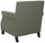 Modern Club Chair with Brass Nailheads in Sea Mist & Java For Sale - Image 3 of 6