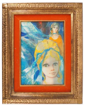 Jean-Baptiste Valadie, Young Girls with a Ribbon, 1975, Oil on Canvas
