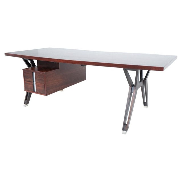 Mid-Century Modern Desk by Ico Parisi for Mim Roma, Italy, 1950s This piece is attributed to the mentioned designer/maker....