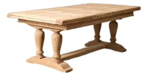 Bleached French Oak Parquetry Dining Table (C. 1900)