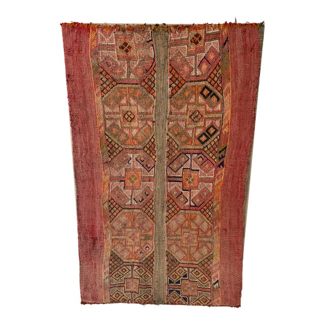 Antique Caucasian Textile Mounted as Wall Art For Sale