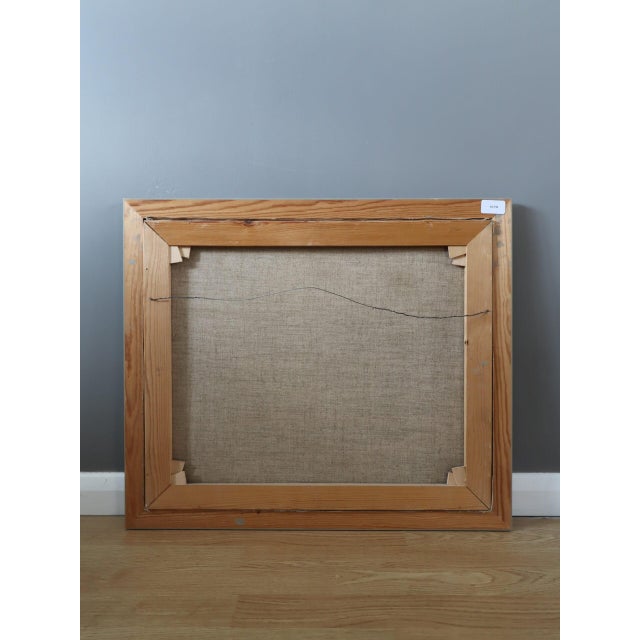 Mid-Century Modern 'Coastal Quietude' Vintage Swedish Landscape Oil Painting, Framed For Sale - Image 11 of 11